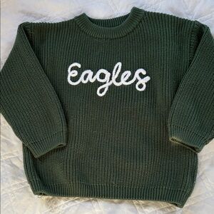 Eagles Forest Green Crew Neck Sweater
